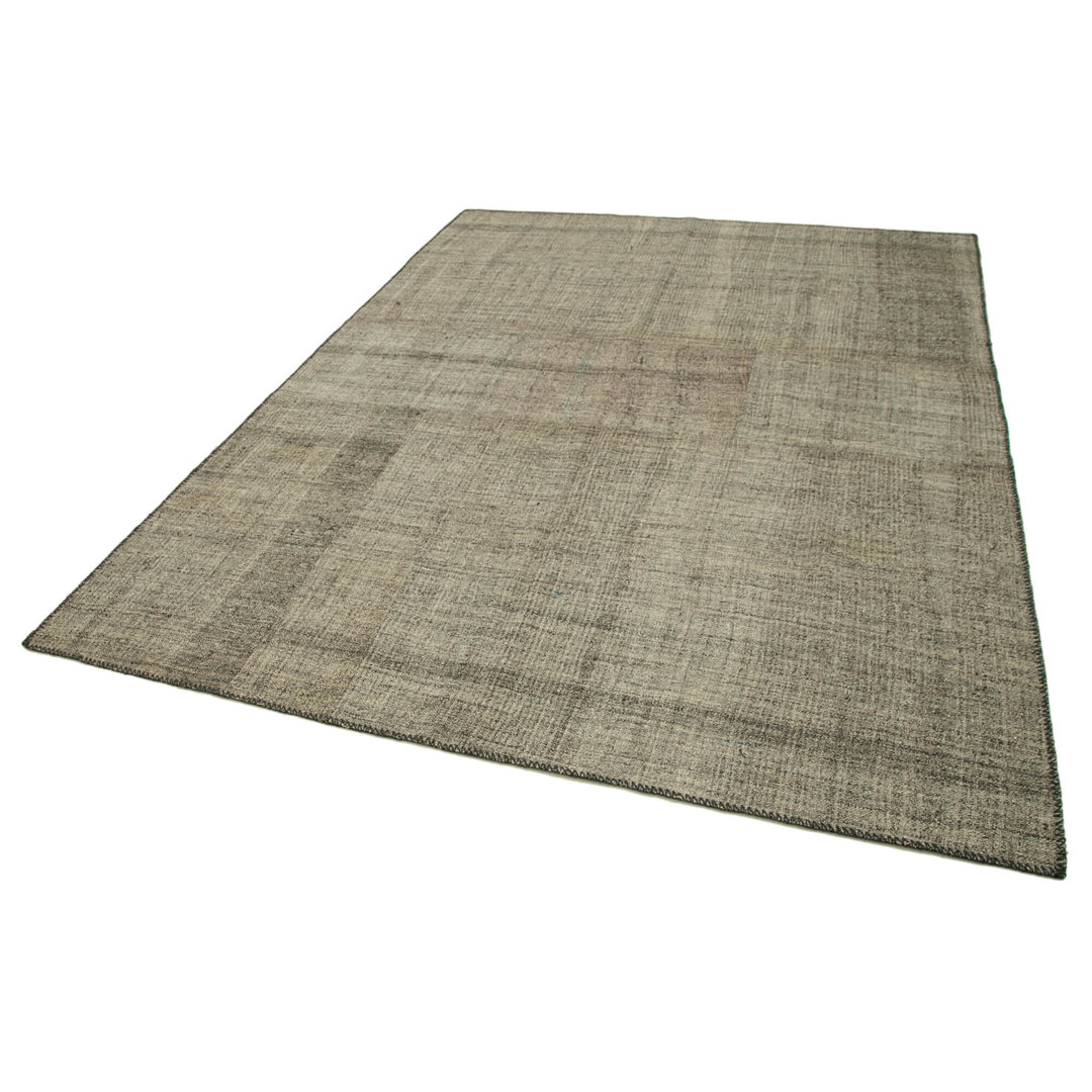 Striped Kilim Brown Striped Wool Handmade Area Rug