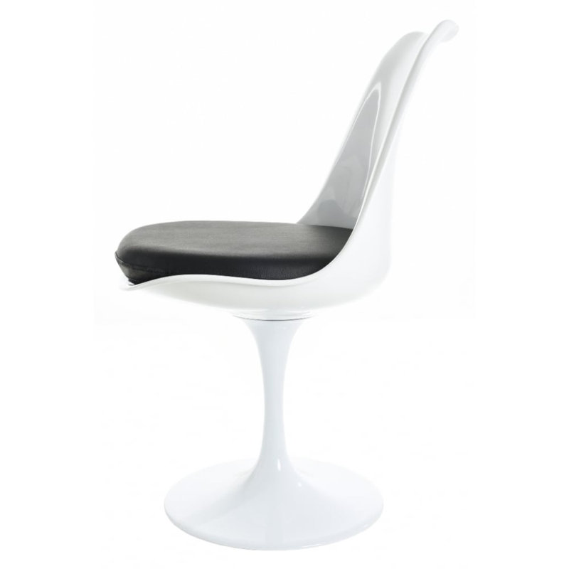 Pollard 119.38cm H Polyurethane Upholstered Side Chair, Black