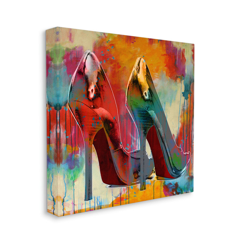 «Urban Style Glam Heels» par Sally Swatland - impression, H 17 po x l 17 po x P 1,5 po, Toile tendue