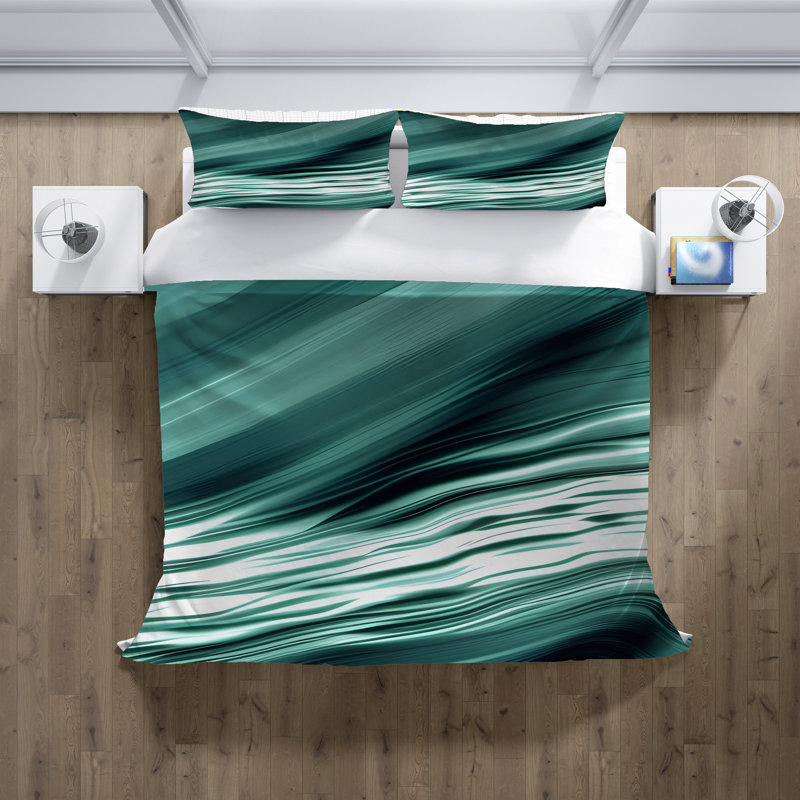 Polyester Abstract Duvet Cover, King Duvet Cover + 2 King Shams