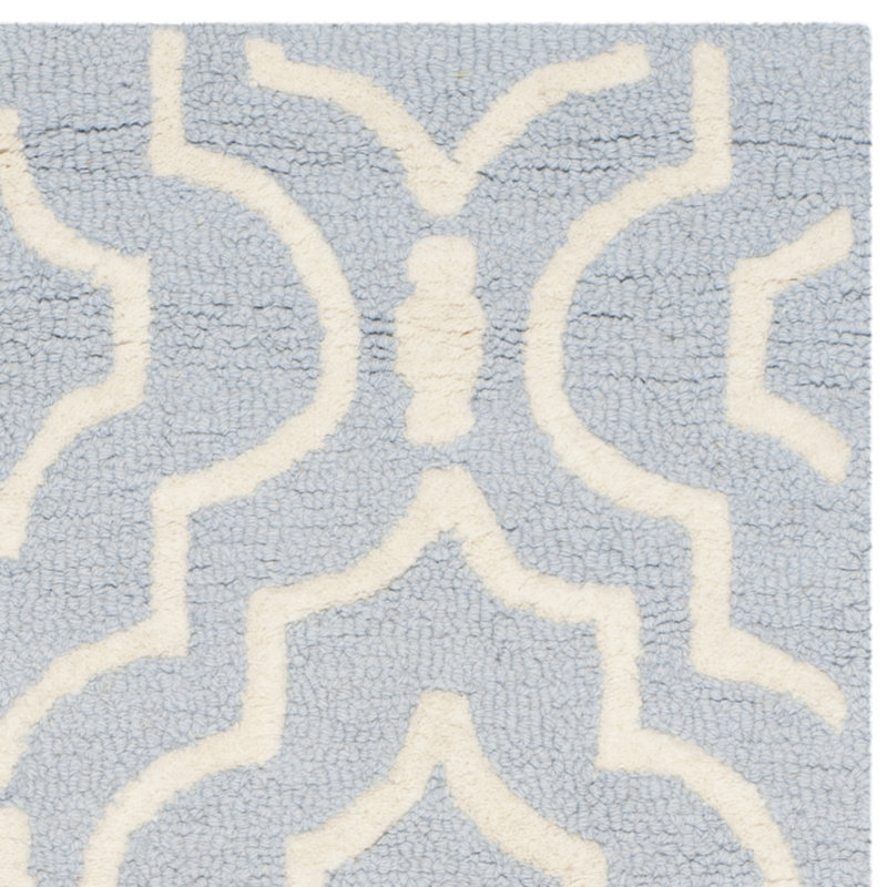 Cannen Hand Tufted Wool Geometric Rug, Rectangle 3' x 5'