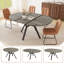 Table de salle à manger ronde 43,2 "à 59,1", table de cuisine Mid-Century ronde pour 4 à 6 personnes, table basse de loisirs moderne-91434510