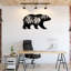 Ours en métal, art mural montagne, faune, paysage, silhouette - ours en silhouette-86792783-86792784