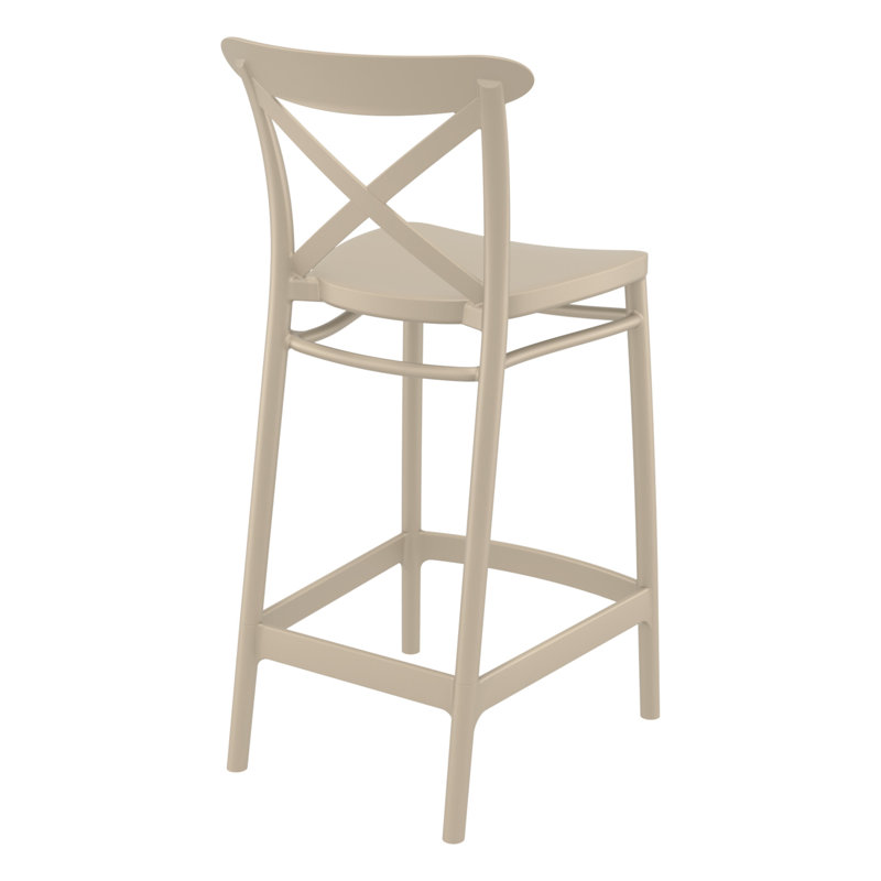 Tabouret Bijou, Taupe, Tabouret de comptoir (siège d'une hauteur de 25,6