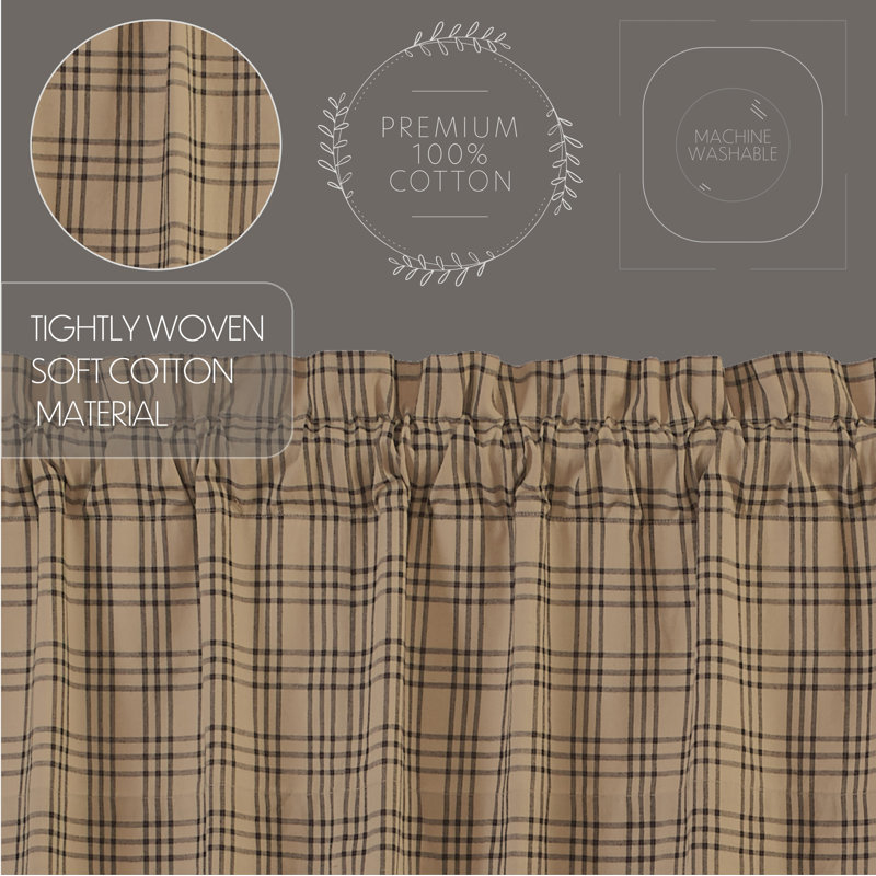 Avrum 100% Cotton Room Darkening Curtain Pair