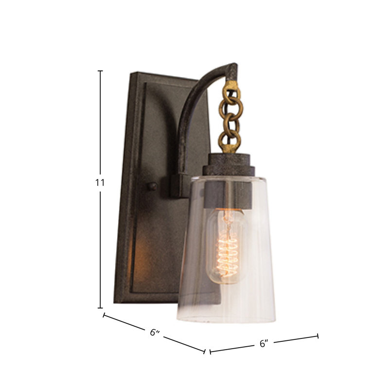 Dillon 1 LT Milled Iron Wall Sconce Kalco