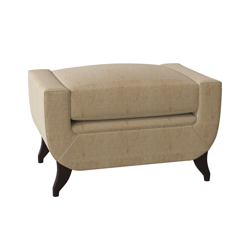 Armstrong Ottoman, American Walnut, Margaret Lagoon