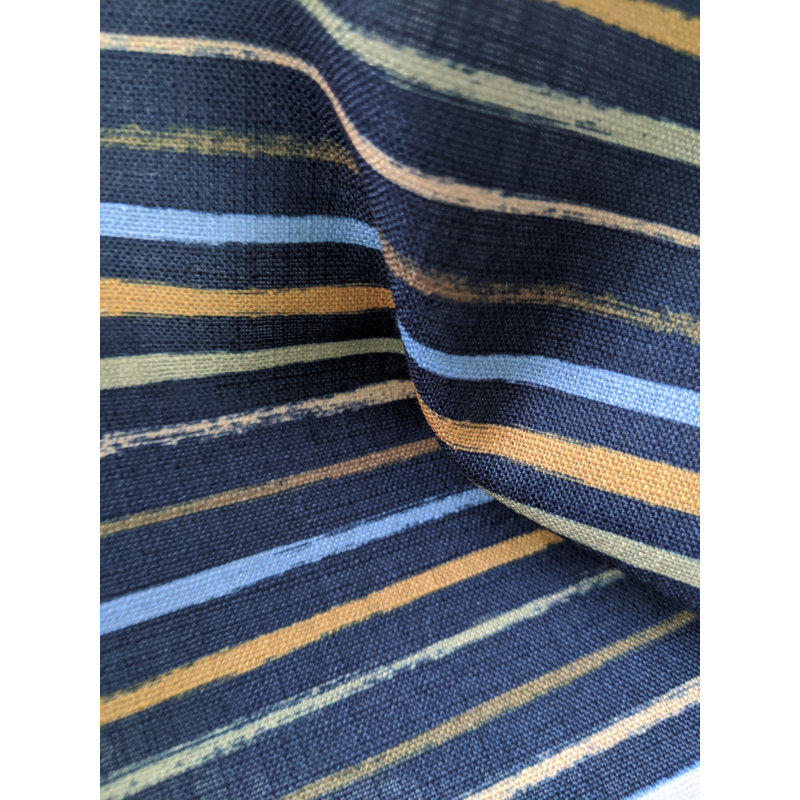 Tissu tropiques, Bleu marine et jaune