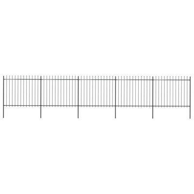 Ilyana 150cm H x 50cm W Black Metal Border Fence