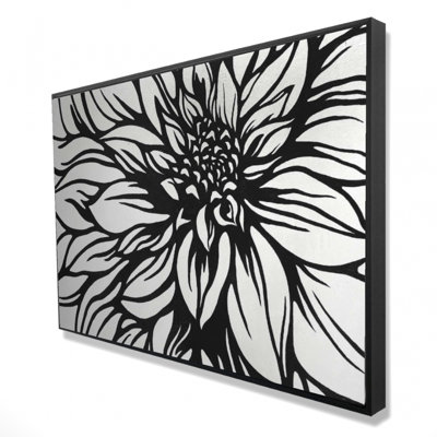 «Dahlia Flower Outline Style» sur toile