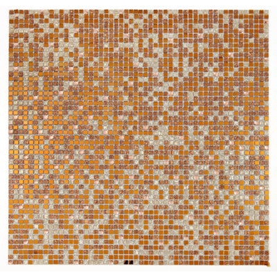 0.4'' W x 0.4'' L Glass Tile Mosaic Sheet