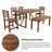 6-Person Rectangle Solid Wood Outdoor Patio Dining Set With Bench-927975832