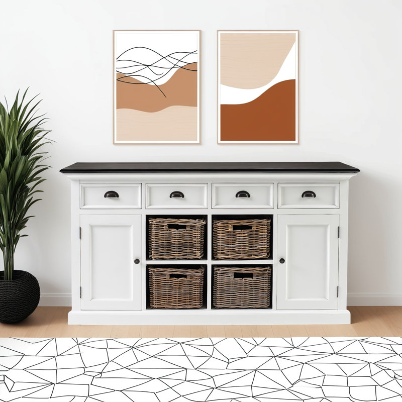 Guisborough 62.99'' Sideboard, White/Black