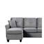 Canapé modulaire réversible moderne 1Pc avec 2 coussins rembourrés en tissu de velours-2091668135