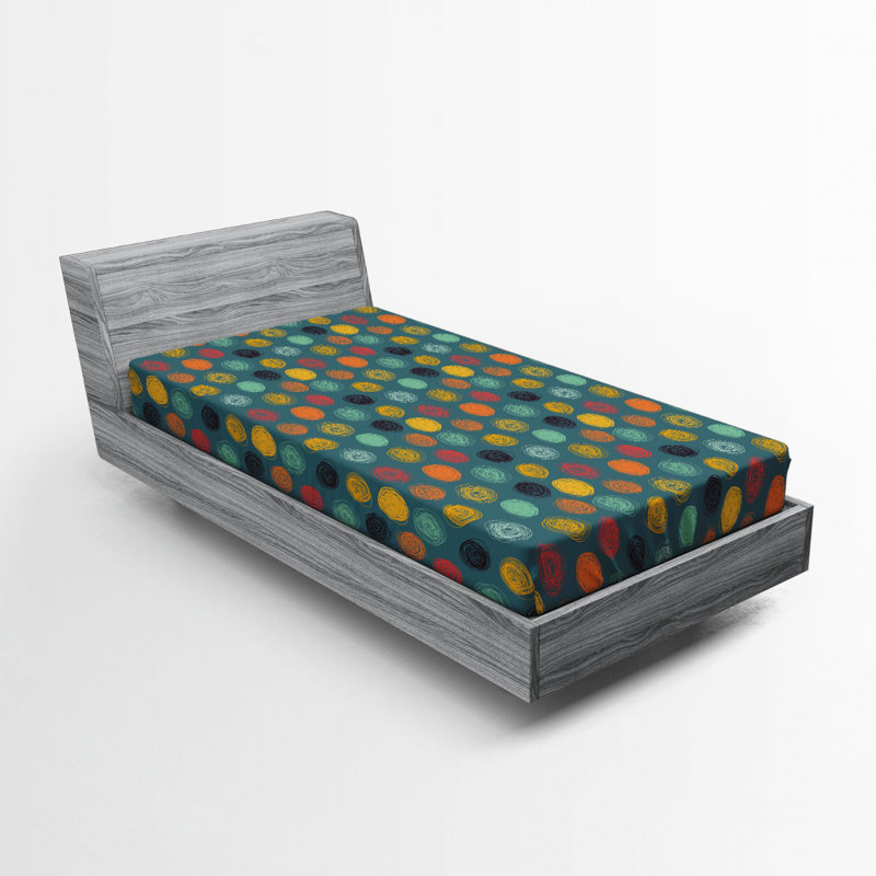 Microfiber Polka Dots Fitted Sheet, Twin Fitted Sheet