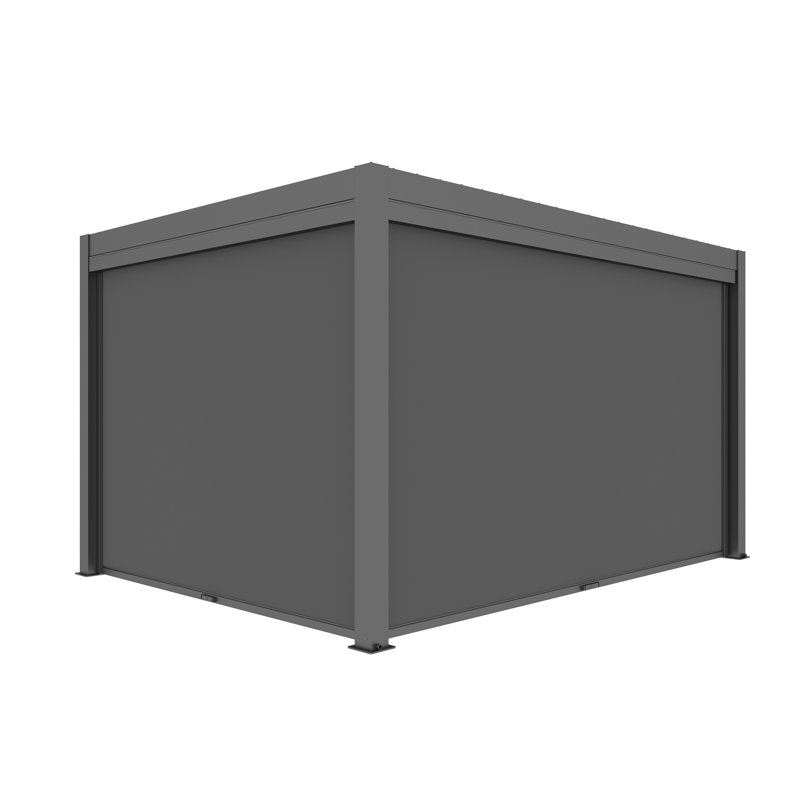 Paravent à pergola gris foncé, 84" H x 106" W x 4" D
