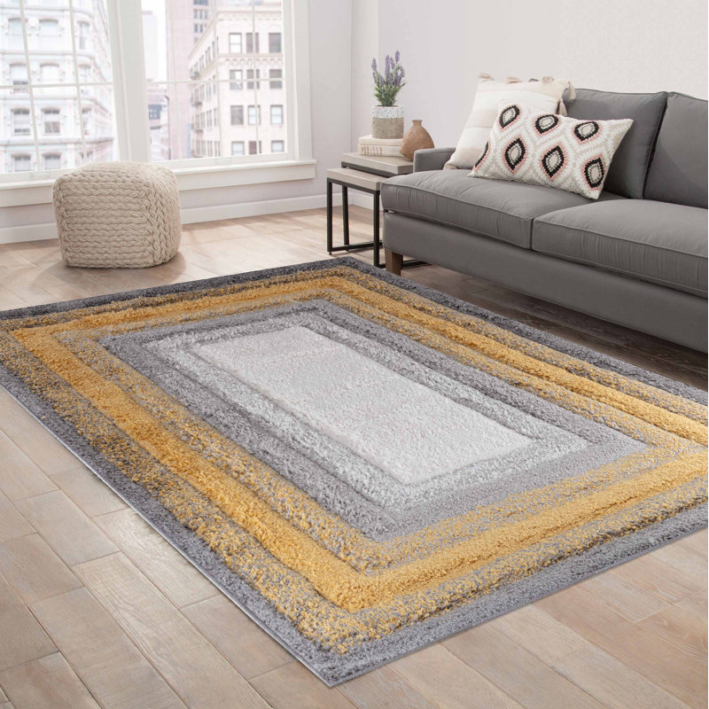 Arnfried Abstract Shag Area Rug, Rectangle 120 x 170cm