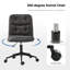 Chaise de travail pivotante rembourrée sans dossier Samar-2144998125