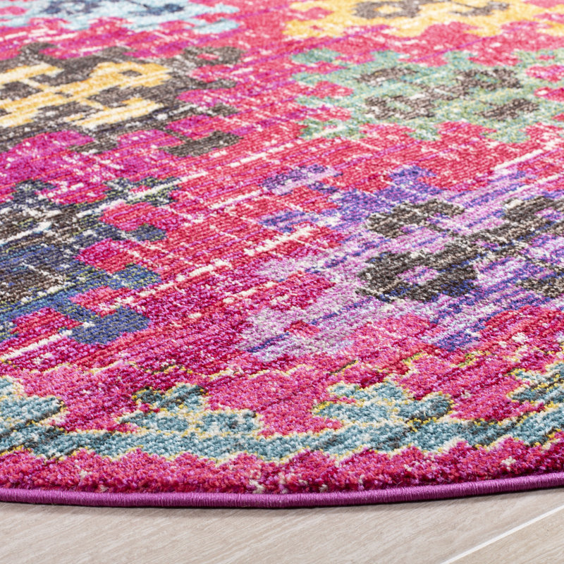 Isabea Performance Oriental Rug, Round 6'7"