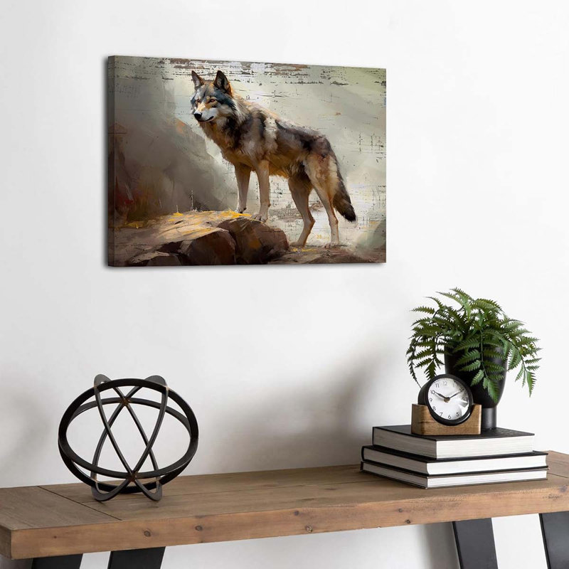 40*60,Wall Art Wolf Wall Decor Rustic Wilderness Animal Painting Farmhouse Wildlife Animal Canvas Prints Picture Nature.