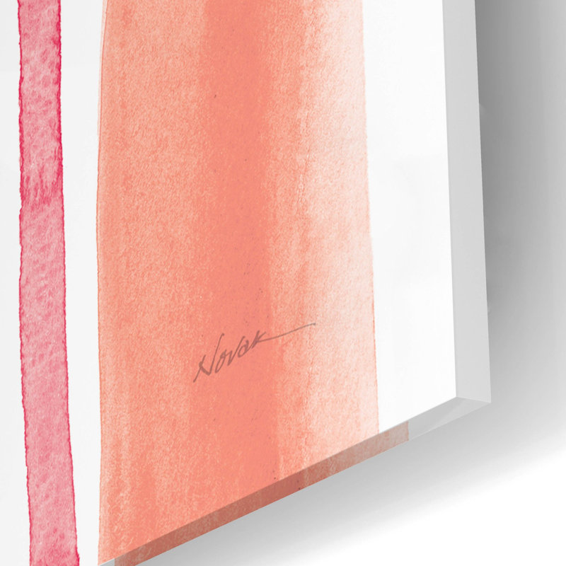 «Pink Somniferums Bright Pattern 2» par Shirley Novak, art mural en verre acrylique, H 12 po x l 12 po x P 0,13 po