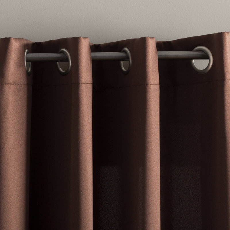 Panneau de rideau à oeillets à économie d'énergie thermique - Basics by Wayfair ™, Taupe, l 54 po x L 54 po