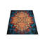 Tapis Dredyn lavable grands tapis pour le salon Tapis rétro pour la salle à manger antidérapante, bleu caramel, motif floral moderne-271321045