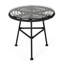 Table d'appoint chic gris avec plateau moderne en verre incassable