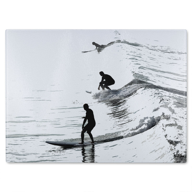 Surfers Glass Chopping Board, 40cm L x 28cm W