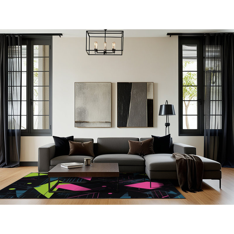 Synth Horizon Rug, Square 3'