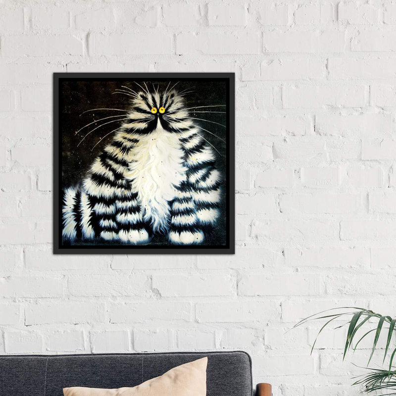 « bert » par kim haskins-impression d’art graphique, H 18 po x l 18 po x P 1,5 po, Toile avec cadre noir