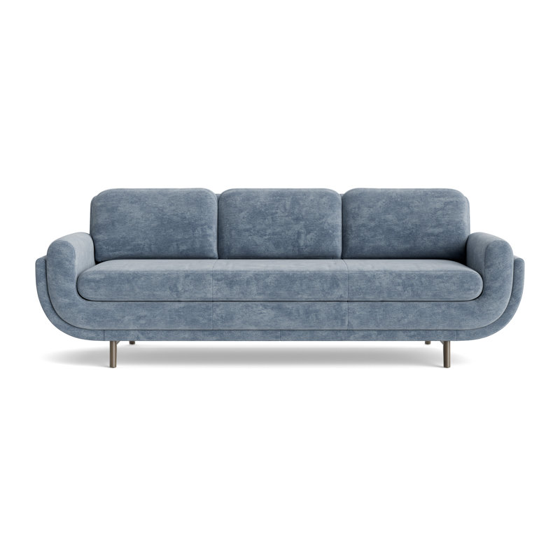 Regatta 100 Sofa, Vintage Chenille - Smoky Blue, Driftwood