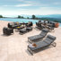 Sameko 18 Piece Rattan Complete Patio Set With Sunbrella Cushion Covers