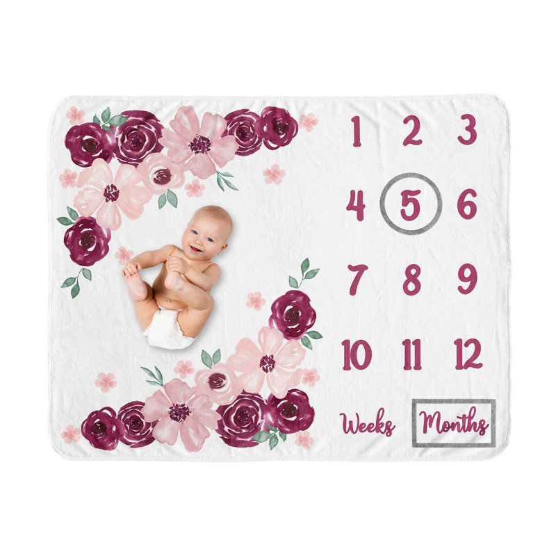 Couverture pour bébé en polyester aquarelle