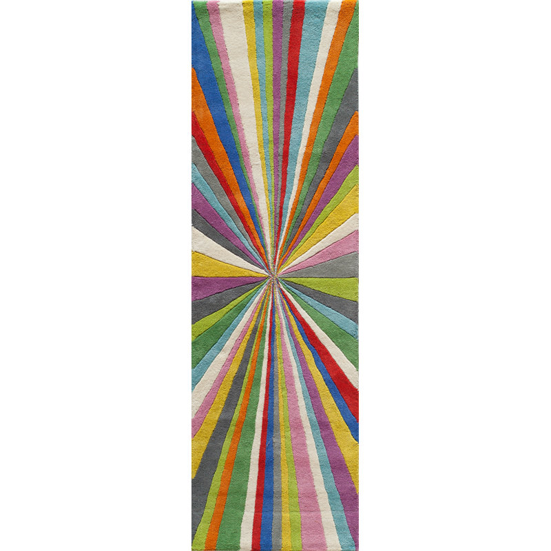 Coira Geometric Handmade Wool Rug, Runner 2'3" x 8'