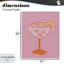 Giclée sur verre Paloma sur verre rose, design par Robin Maria-1004961069-1004961071