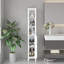 Armoire de rangement pour salle de bain de 66,92 po de hauteur avec tablettes réglables, armoire autoportante mince à 1 porte avec anti-basculement, compartiments ouverts, pour la maison, petits espaces, salle de bain, cuisine, salon, blanc