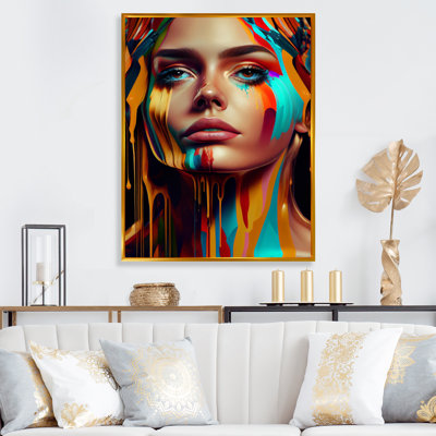 «Vibrant Creative Woman Portrait V», impression sur toile