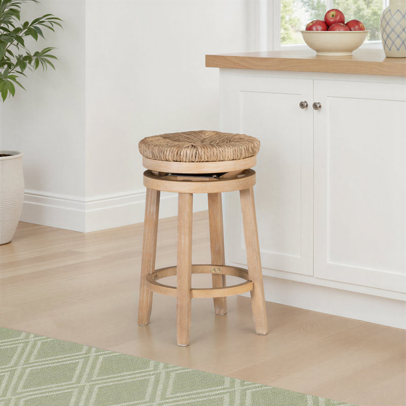 Tabouret de bar et de comptoir Granville, Naturel, Tabouret de comptoir (siège d'une hauteur de 25,5