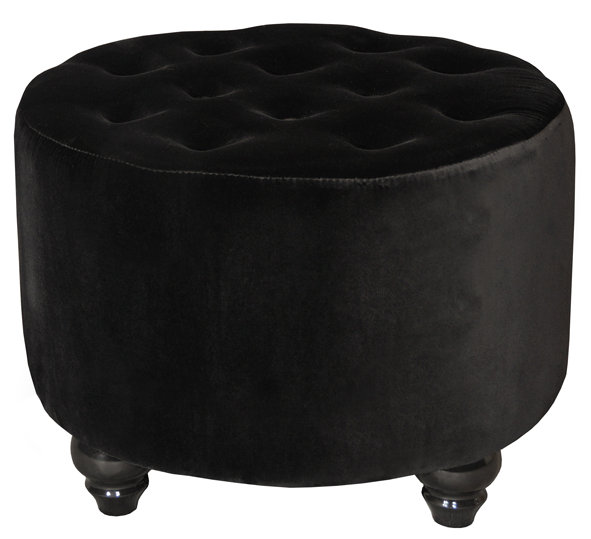 Glamour 55cm Wide Tufted Round Cocktail Ottoman