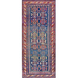 Antique Caucasian Blue 1890s Rug