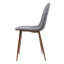 Ensemble de 2 chaises d'appoint Reva, coussins gris foncé, structure en fer brun-121386706-121386703