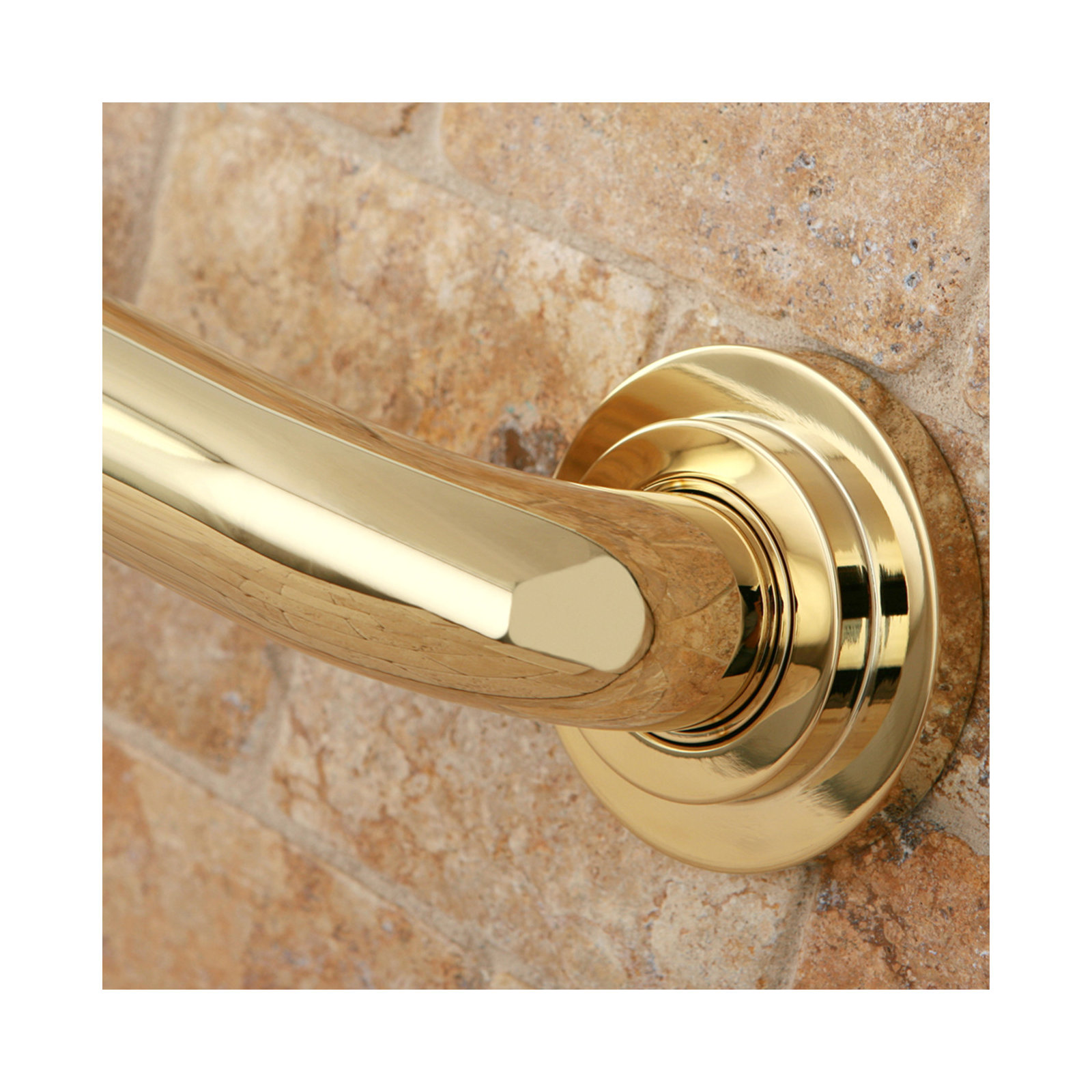 Kingston Brass Manhattan 1-1/4 Inch O.D Grab Bar, 24" W, Polished Brass