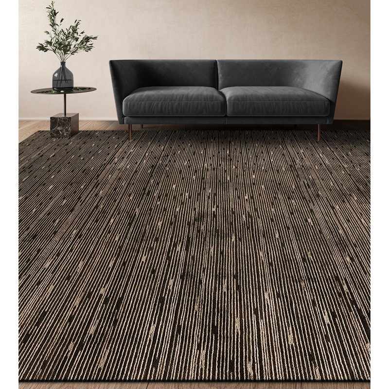 Geometric Area Rug in Chocolate, Rectangle 10' x 14'