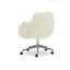 Chaise de travail en similifourrure de style contemporain avec base chromée et roulettes Liyan-1376310189