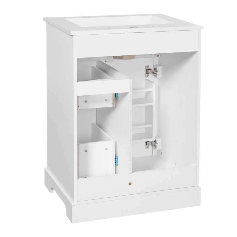 Meuble-lavabo et lavabo moderne et compact en bois durable, idéal pour les petites salles de bain