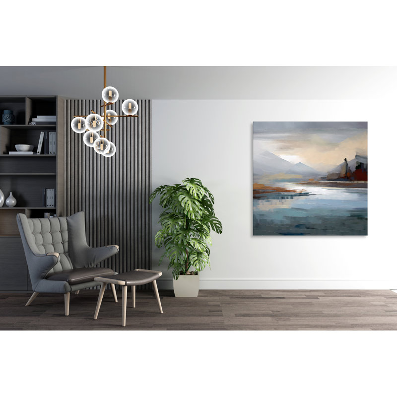 Blue Mountain Lake, 24" H x 24" W