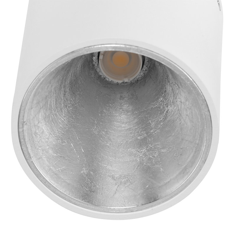 Anabel LED Flush Mount, White/Silver