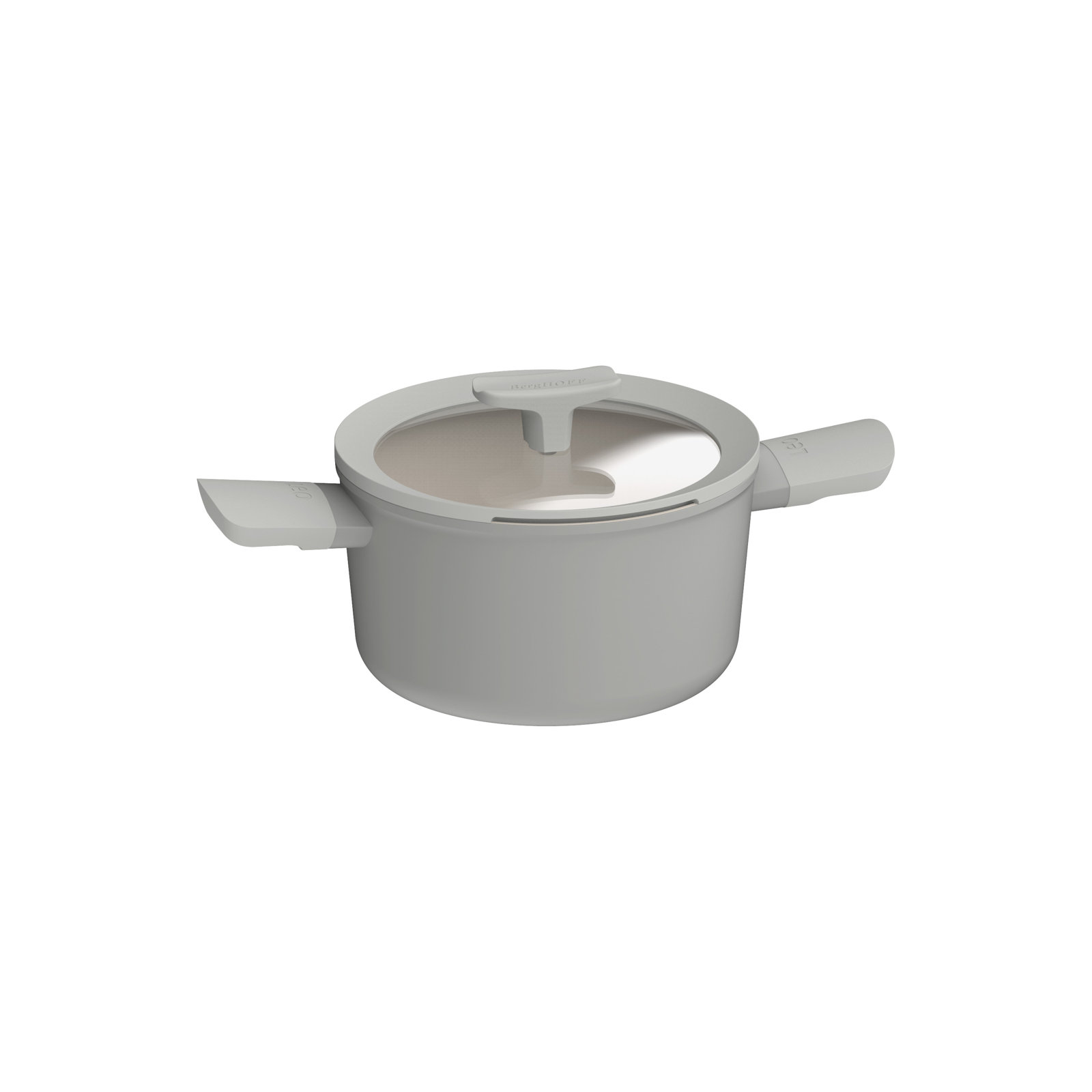 BergHOFF Balance Ceramic Non-Stick Stockpot, 3.3 qt., Gray