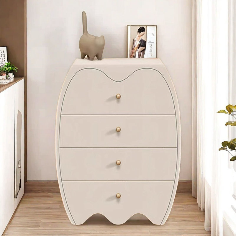 Commode d'appoint 4 tiroirs, Blanc